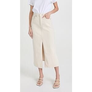 PANAMA Women's Still Here Jean Skirt Size 24 In Bone